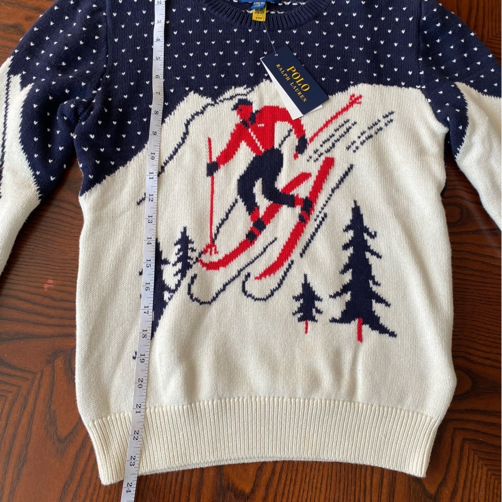 Polo Ralph Lauren Ski Print Sweater – Kids/Boys 14-16, Fits Women’s S/M - Picture 9 of 11